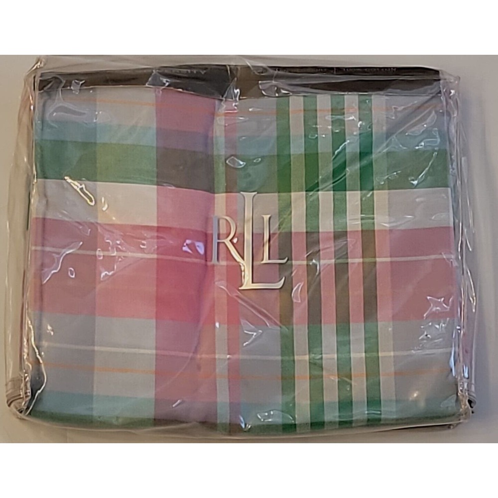 Lauren Ralph Lauren University Caitlin Plaid Bedskirt Pink Size Twin